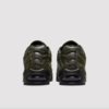 Heel view showing WORKSOUT x Nike Air Max 95 “Sequoia” co-branding and Air Max cushioning. German: