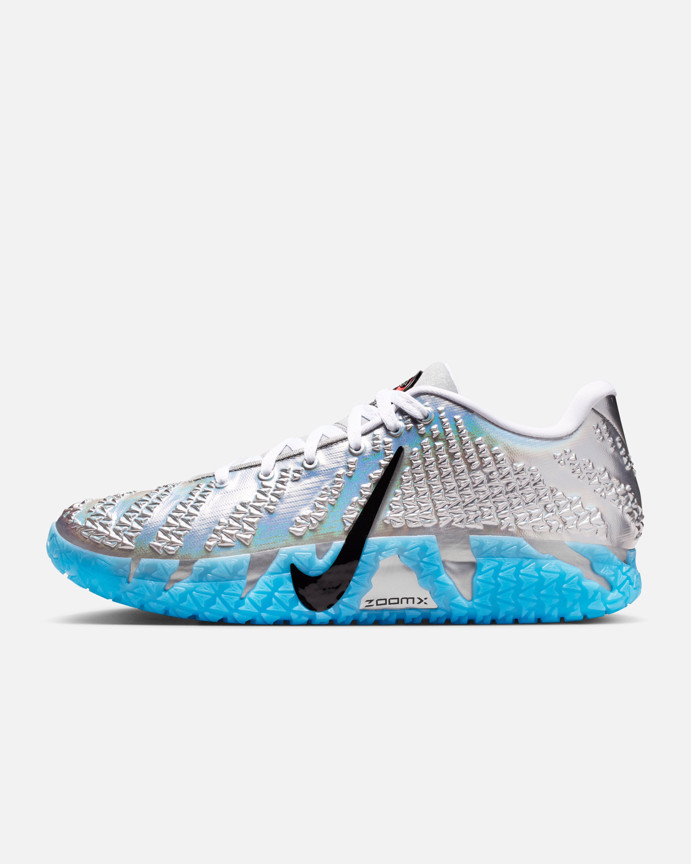 Jurassic Park Nike Ja 3 Metallic Silver in hand images