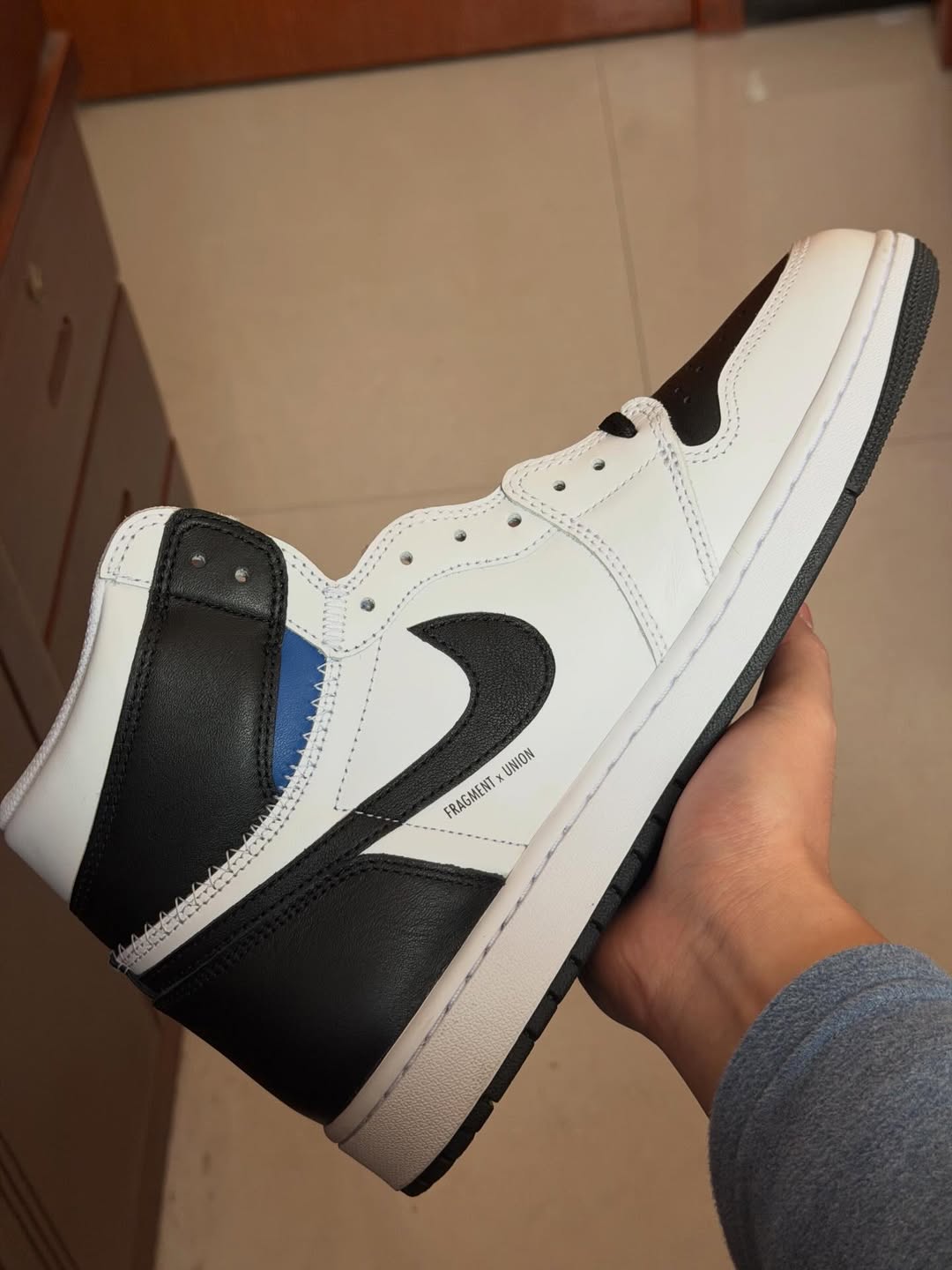 Fragment x Union x Air Jordan 1 White Black Store List (II7282-100)