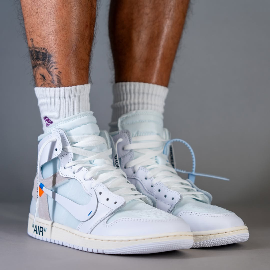 Off-White x Air Jordan 1 High Alaska side view
