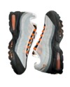 First look at the Nike Air Max 95 “Bright Mandarin” Summer 2025 sneaker featuring orange eyelets and gradient grey upper