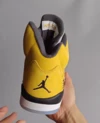 Rear view of the Air Jordan 5 “Tokyo” showing Jumpman logo and Air Jordan label