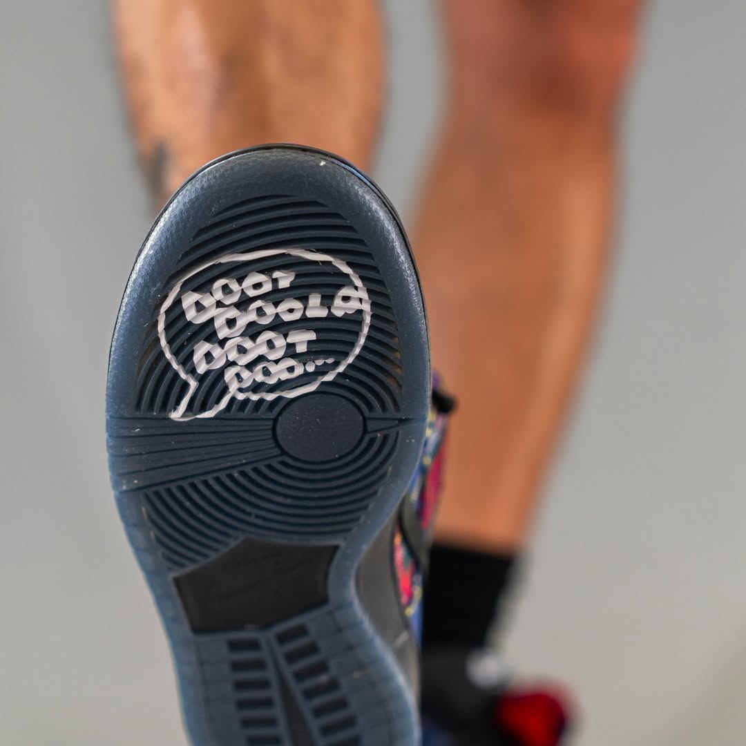 Nardwuar x Nike SB Dunk Low in-hand view