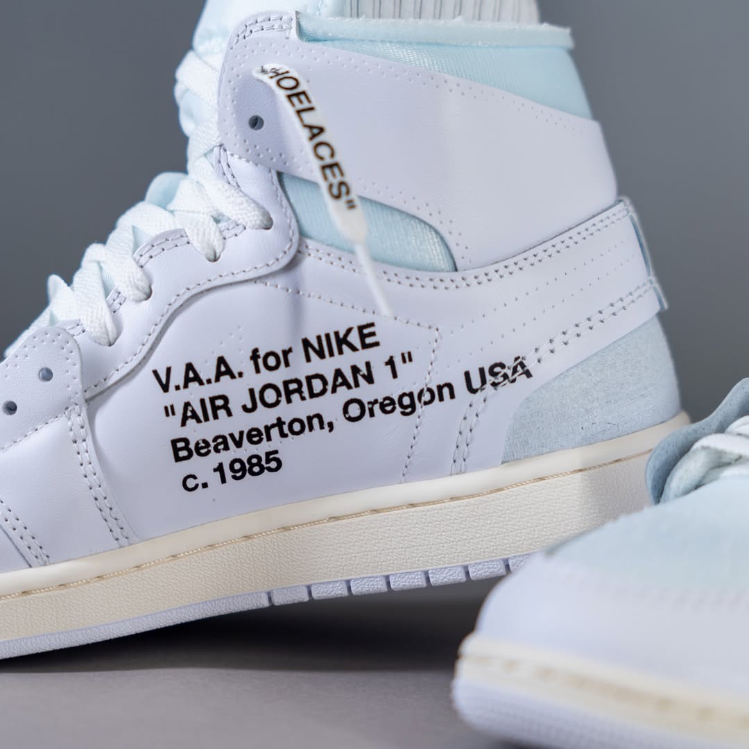 Off-White x Air Jordan 1 High Alaska side view