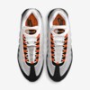 First look at the Nike Air Max 95 “Bright Mandarin” Summer 2025 sneaker featuring orange eyelets and gradient grey upper
