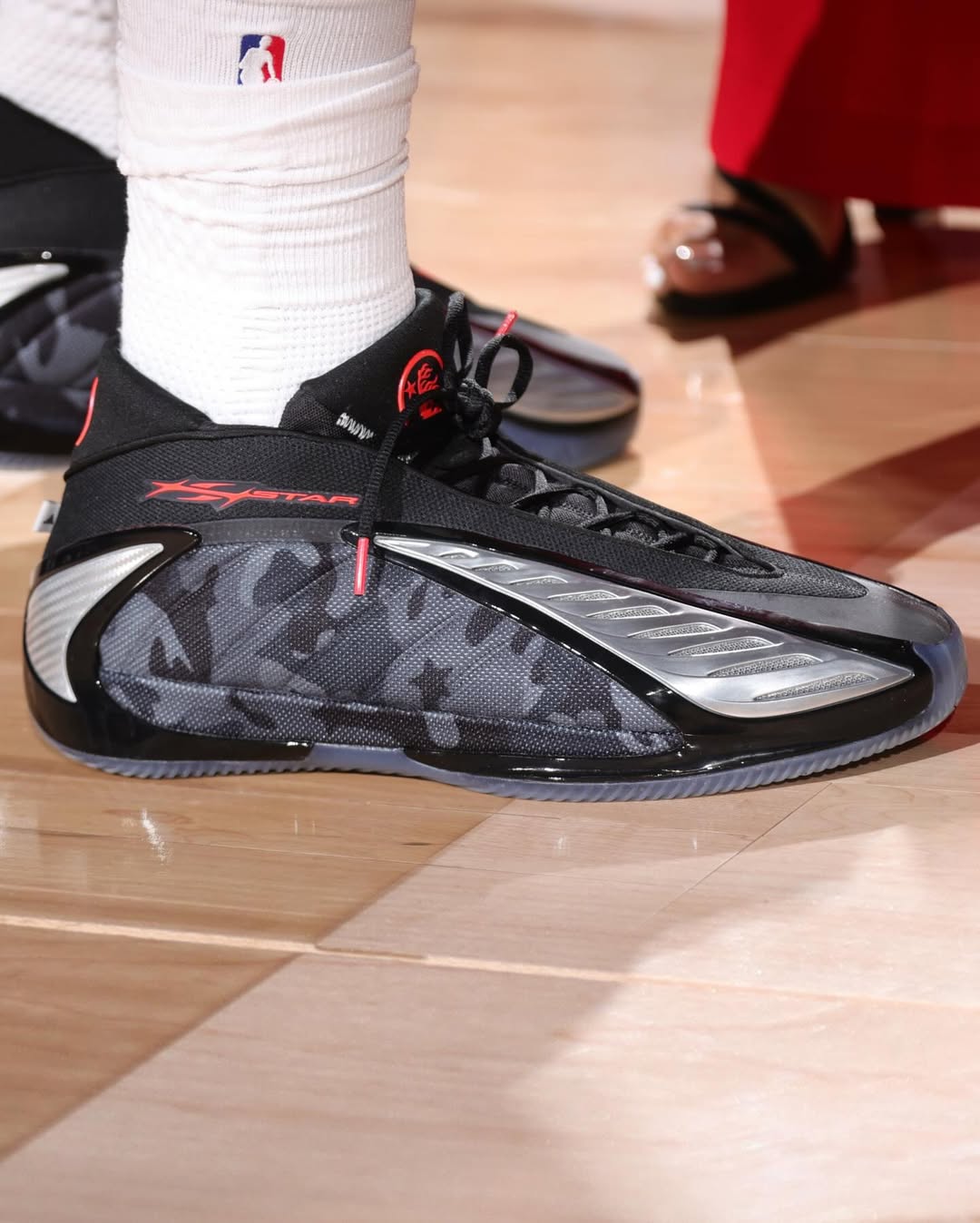 Hellstar x adidas AE 2 Black Camo on foot look