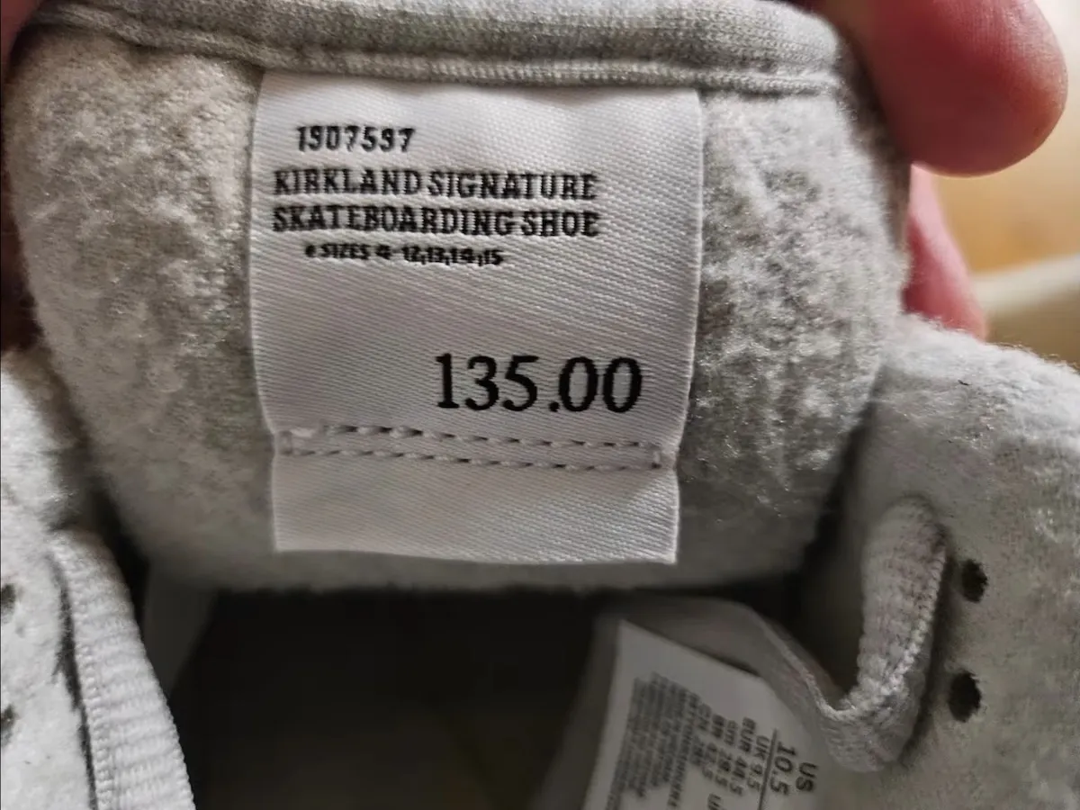 Kirkland Signature x Nike SB Dunk Low in hand