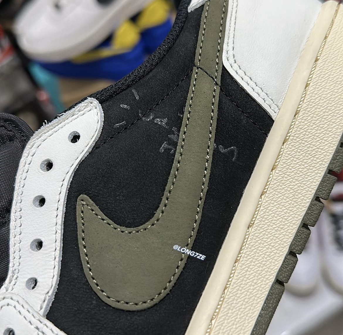 In-Hand Look of the Travis Scott x Air Jordan 1 Low "Olive" (W) 4