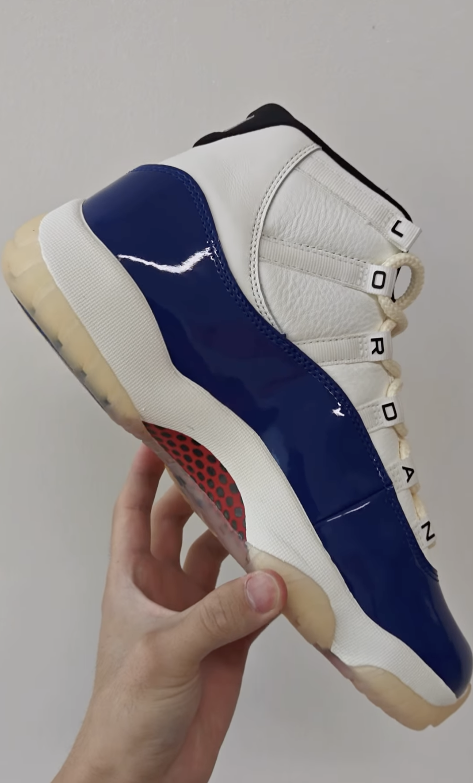 Air Jordan 11 “Rare Air” In-hand look at the Air Jordan 11 Rare Air with Imperial Purple patent leather overlay