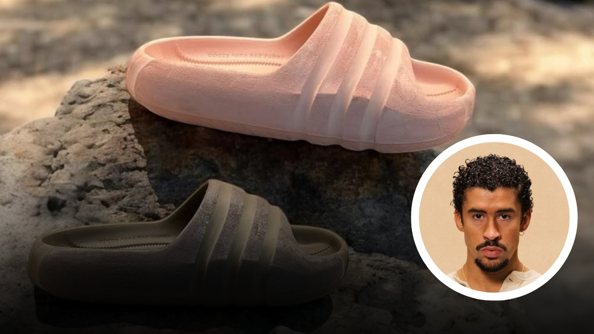bad bunny adidas stone slides