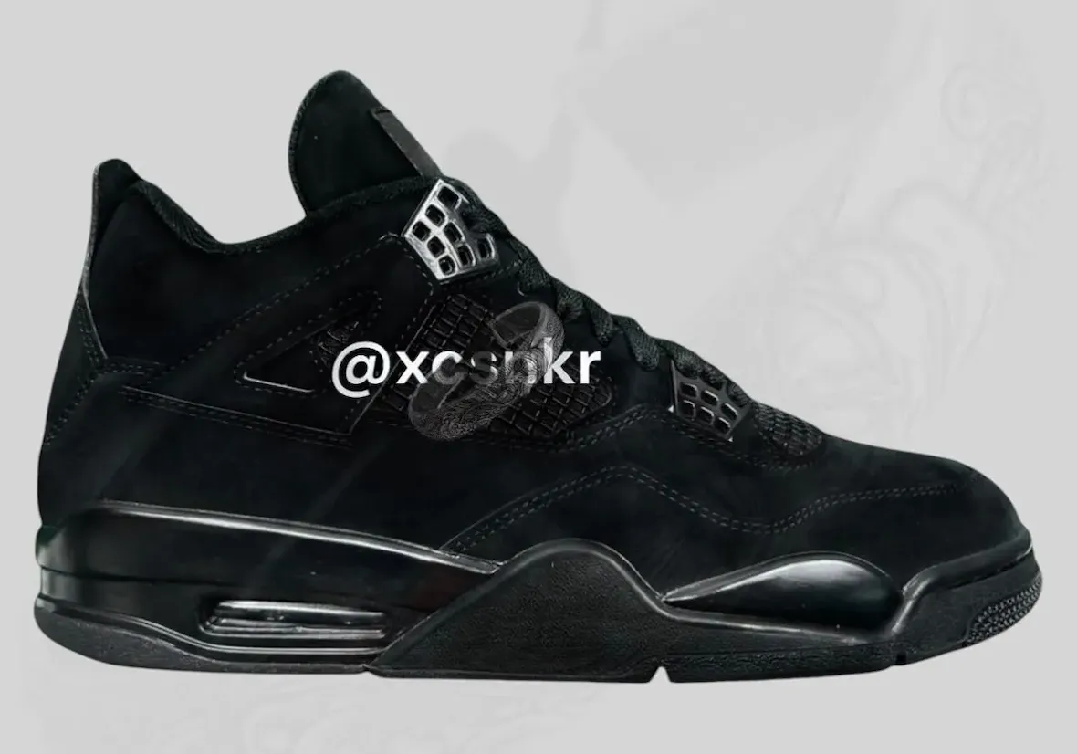 Air Jordan 4 Black Cat Air Jordan 4 Black Cat side view and early look