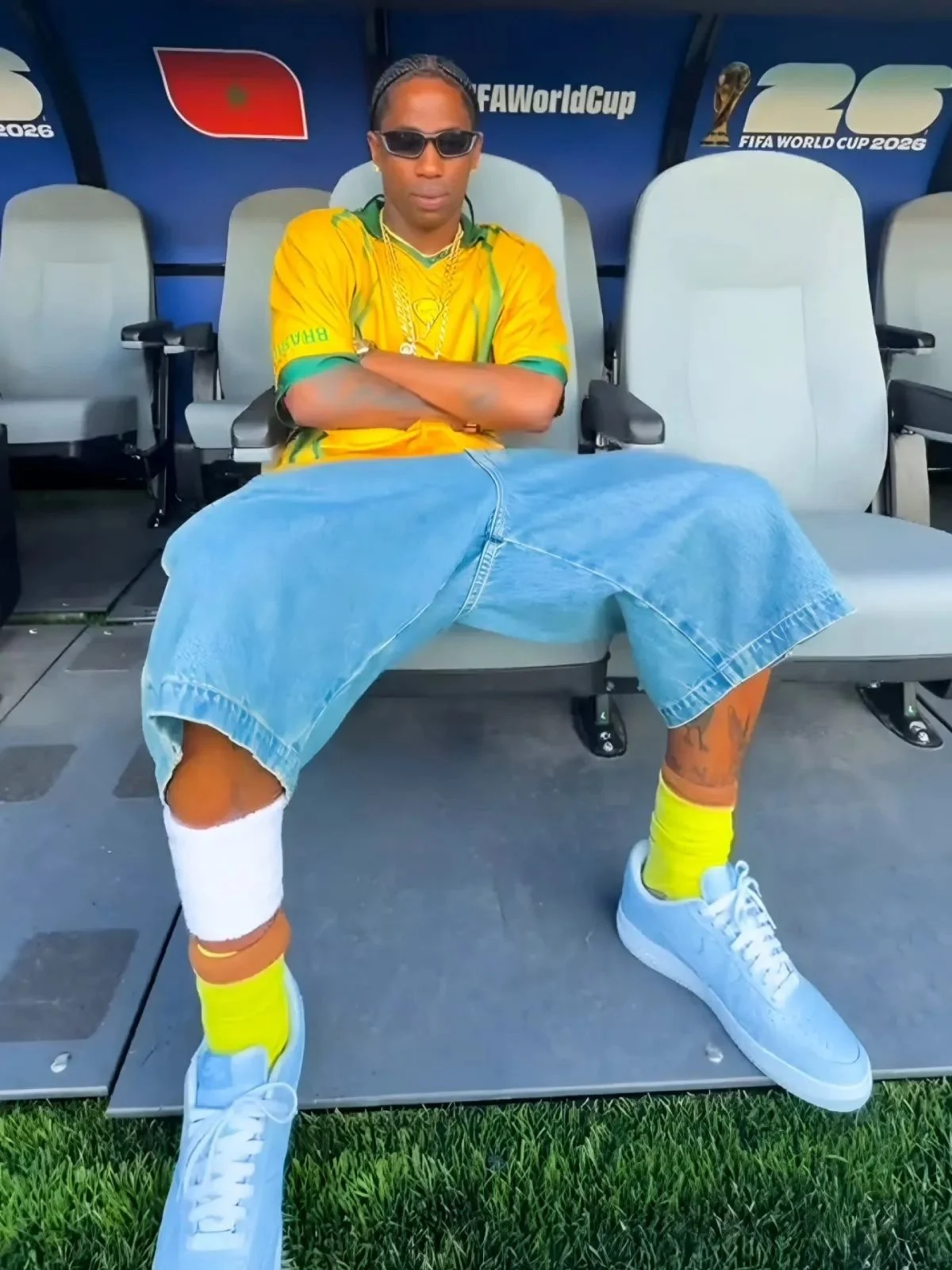 Travis Scott Air Force 1 Low Blue Ostrich