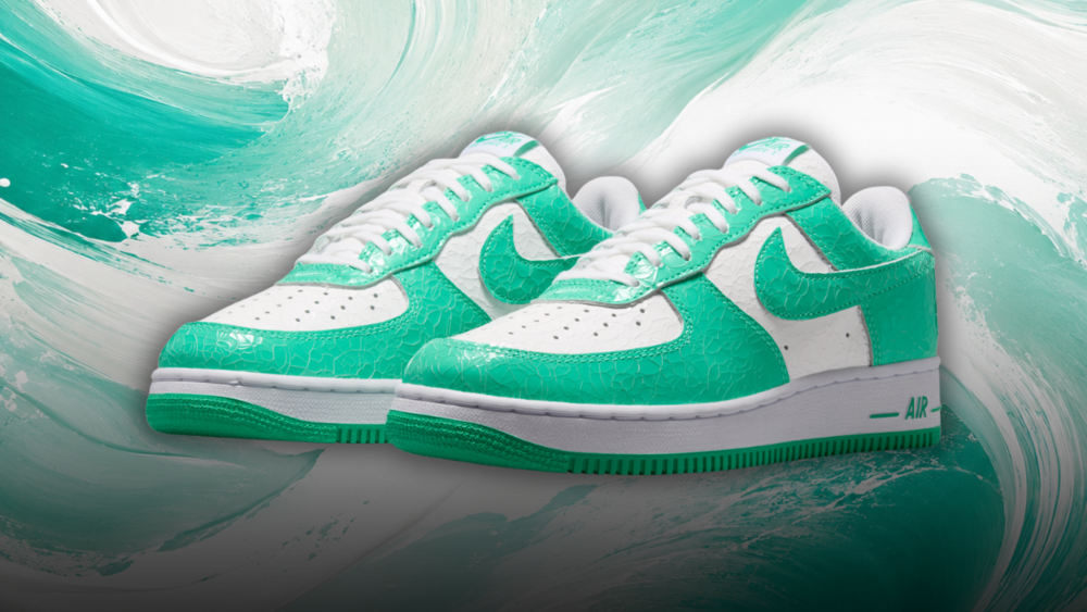 Nike Air Force 1 Low Cracked Leather Menta