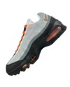 First look at the Nike Air Max 95 “Bright Mandarin” Summer 2025 sneaker featuring orange eyelets and gradient grey upper
