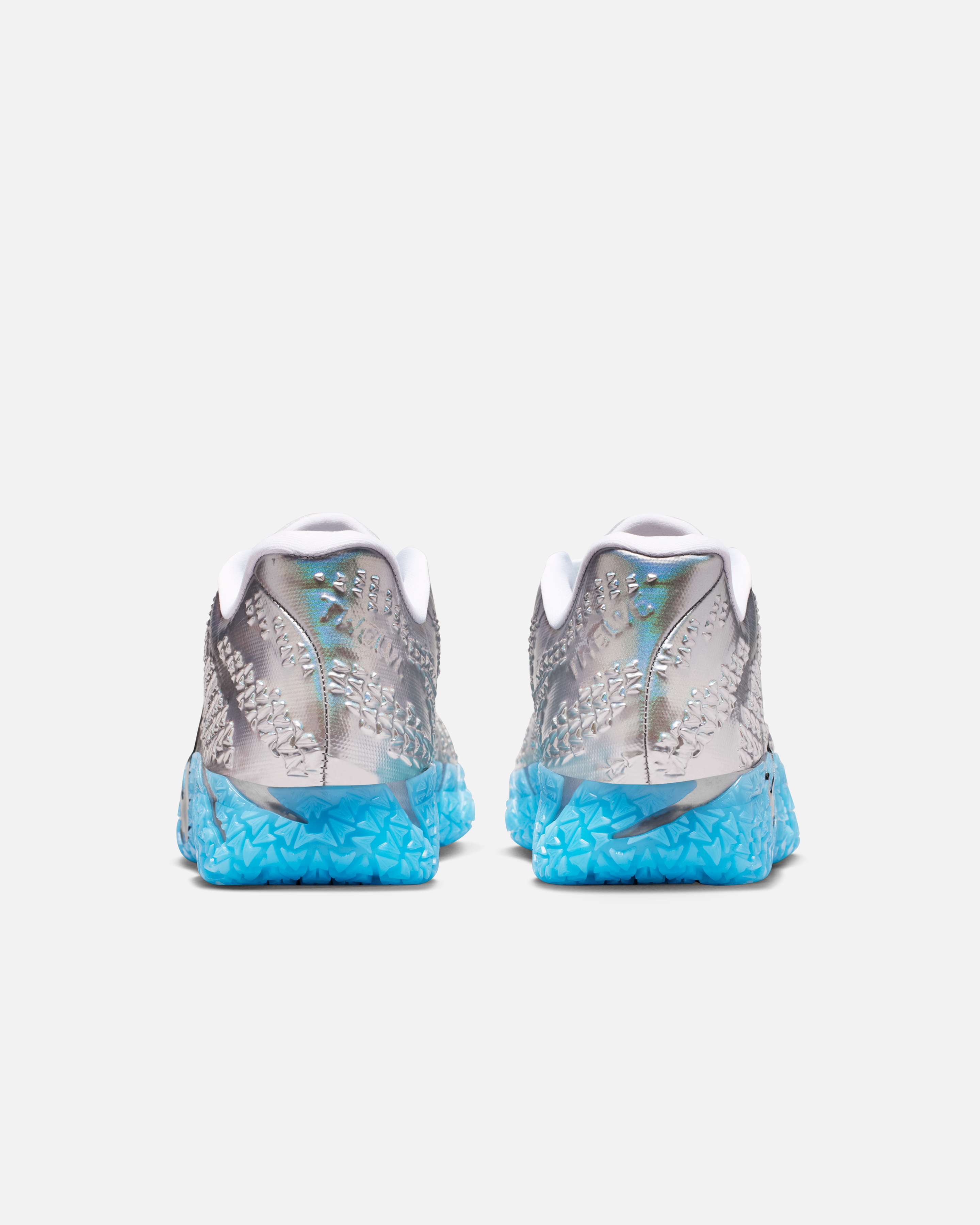 Jurassic Park Nike Ja 3 Metallic Silver in hand images