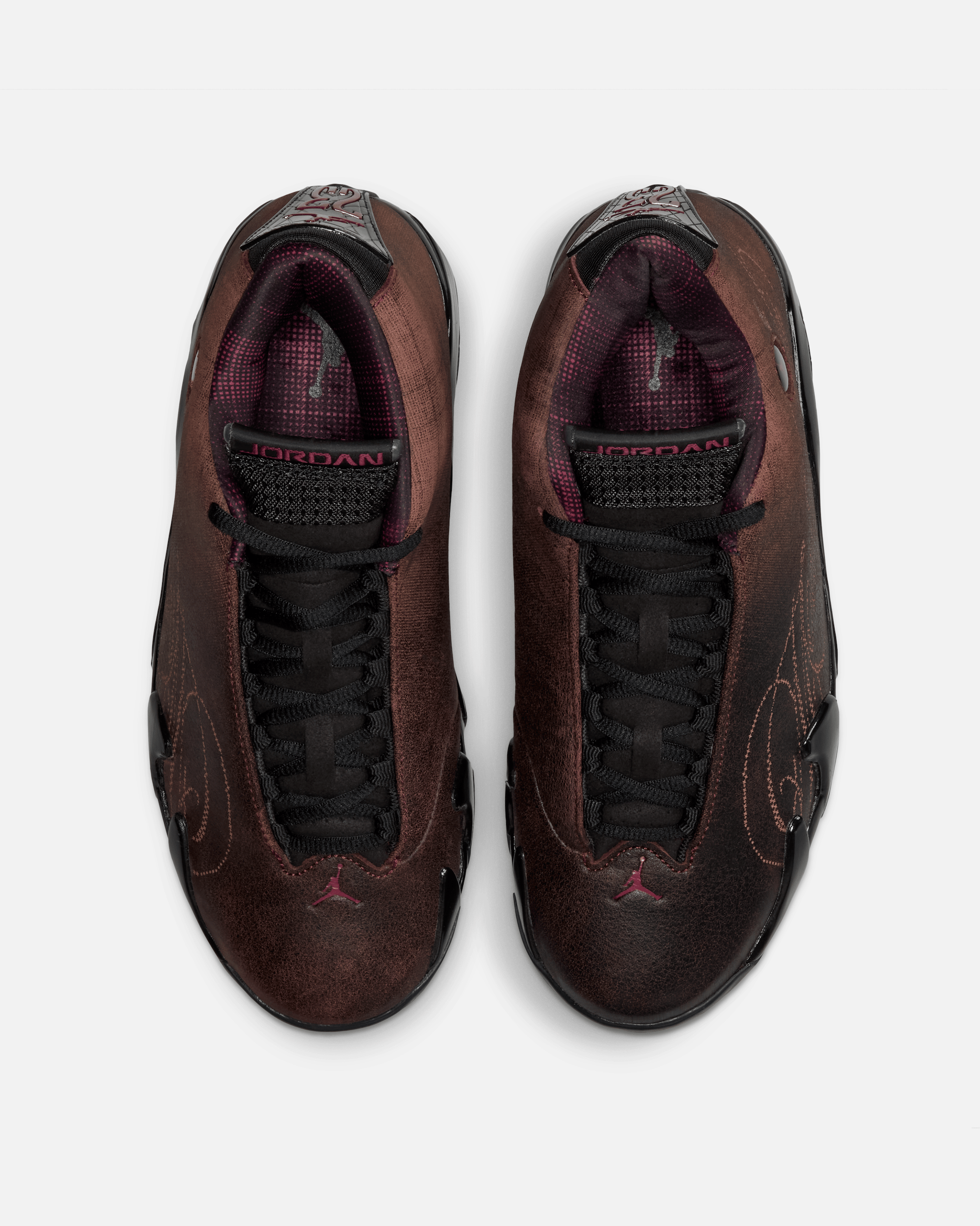 Mowalola Air Jordan 14 Burnt Red