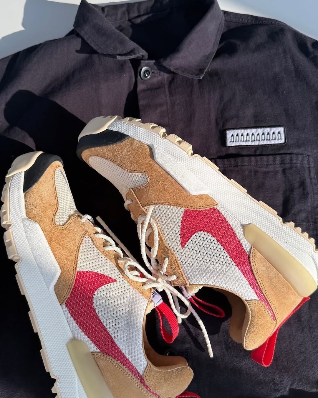 Tom Sachs x Nike Mars Yard 3.0 Detailed product photo of the Tom Sachs x Nike Mars Yard 3.0 featuring React foam sole and rugged build.