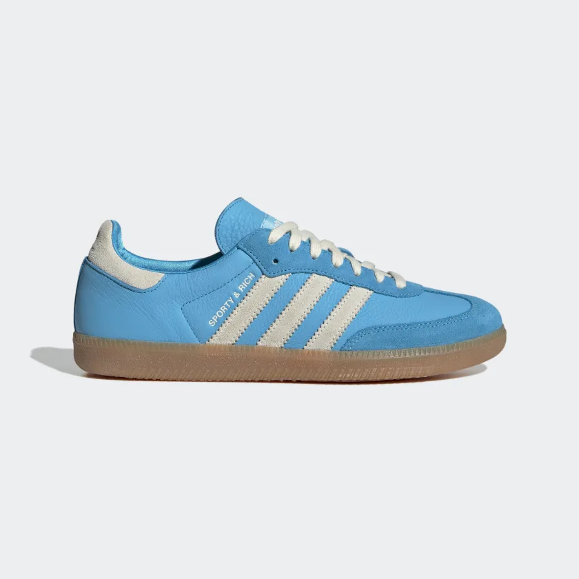 adidas x SPORTY & RICH ☆ SAMBA Original Cream x Blue Rush Adidas x Sporty & Rich Samba 