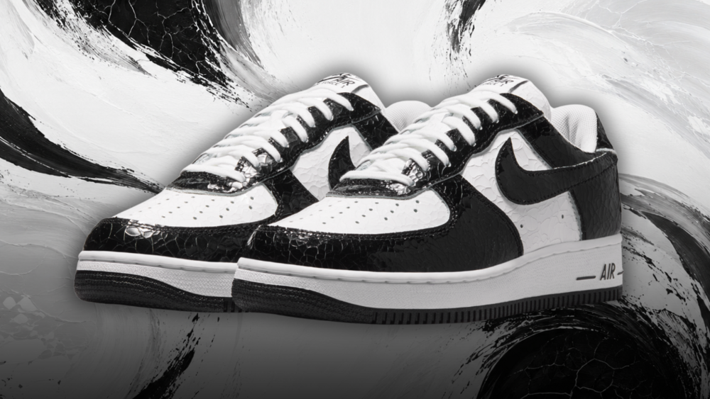 Nike Air Force 1 Low Cracked Leather Black