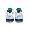 Heel detail of the Air Jordan 5 Grape with teal Nike Air embroidery