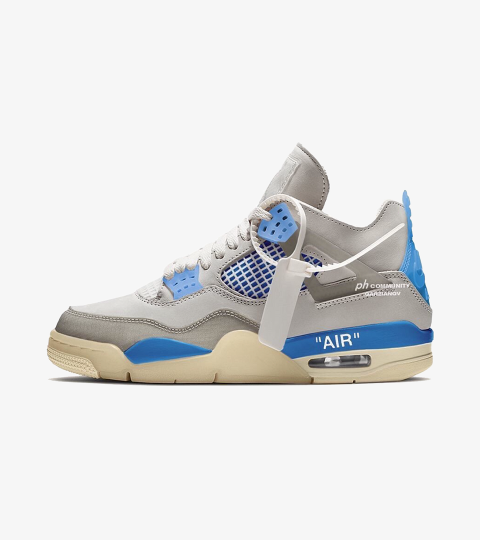 Off-White x Nike Air Jordan 4 Military Blue | Raffle List